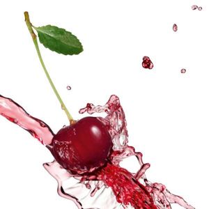 Obraz skleněný splashing Cherry